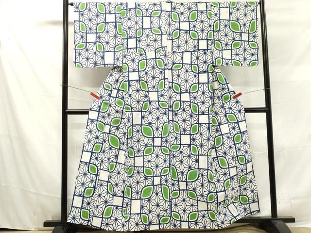 平和屋着物∴夏物 浴衣 舞花文 綿 逸品 DAAV7320cd