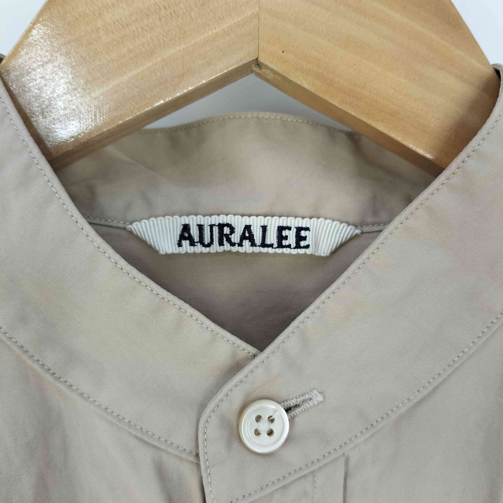 オーラリー AURALEE WASHED FINX TWILL SHIRTS ウォッシュド フィンクス ツイル シャツ レディース JPN：0 