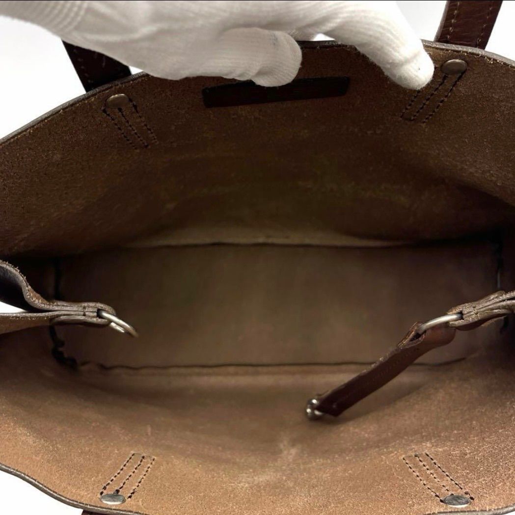 本革ブラウントートバッグ