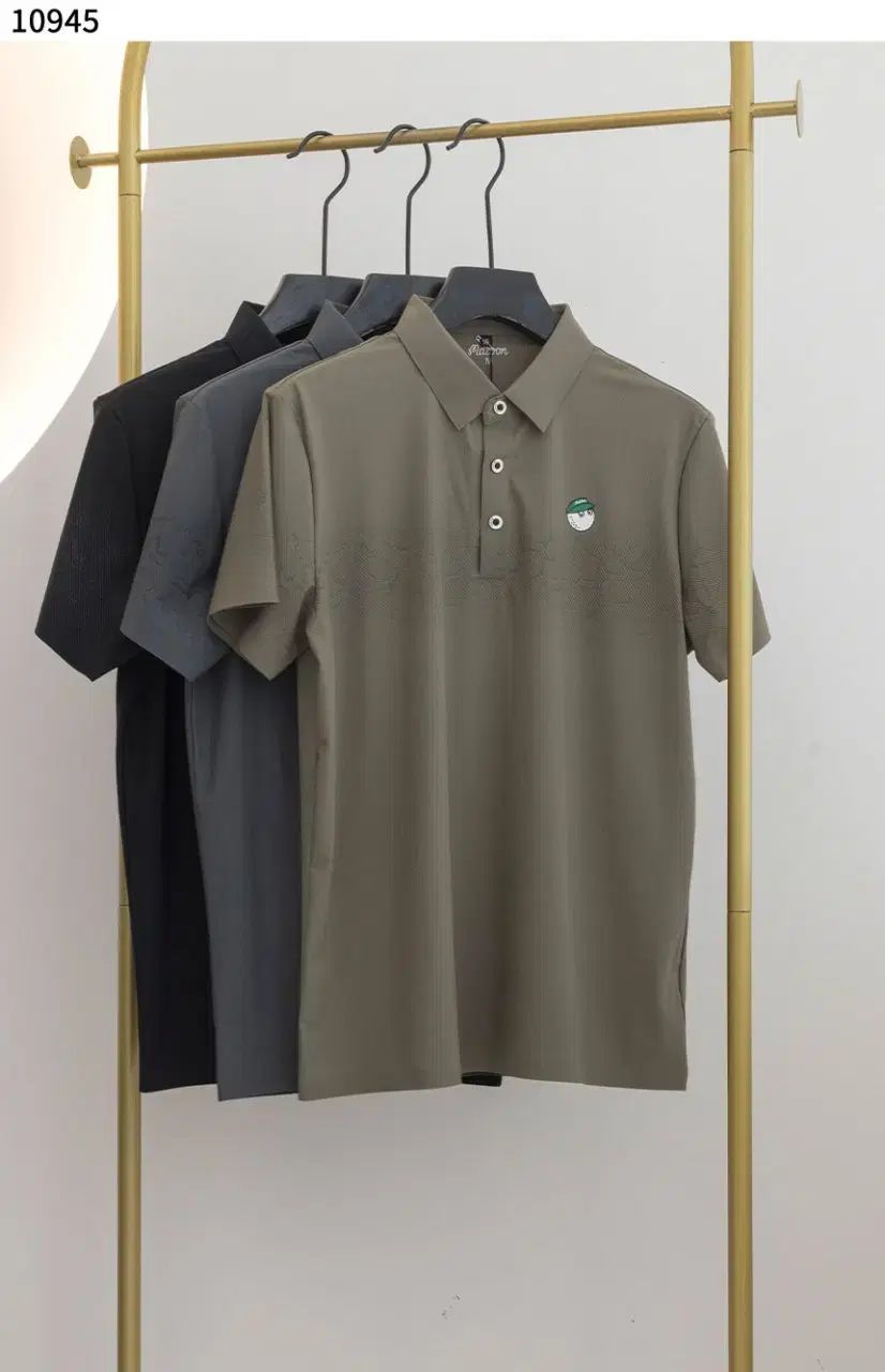 メンズゴルフウェア グリーンキャップ ロゴ ピケ Tシャツ
