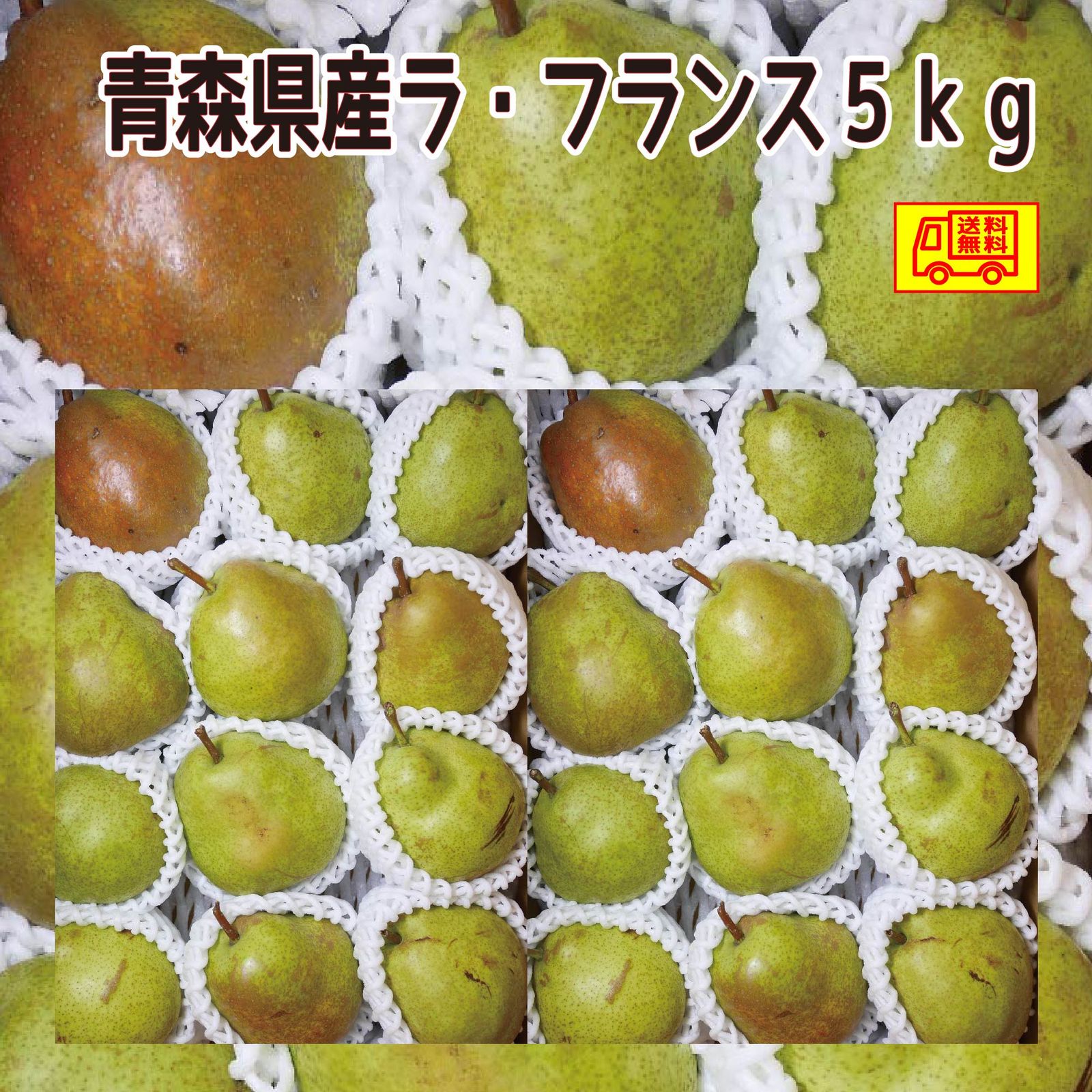 青森県産　洋梨ラ・フランス　 14-26玉　5ｋｇ　 送料無料