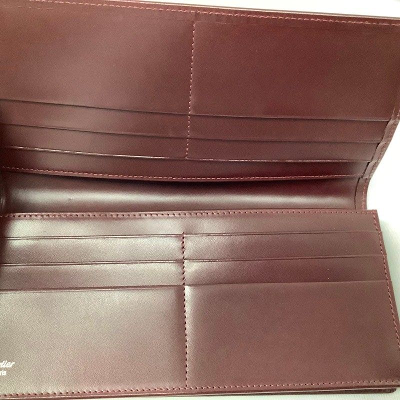Cartier カルティエ マストライン ボルドー 長財布 札入れ 美品 ギャラ  
