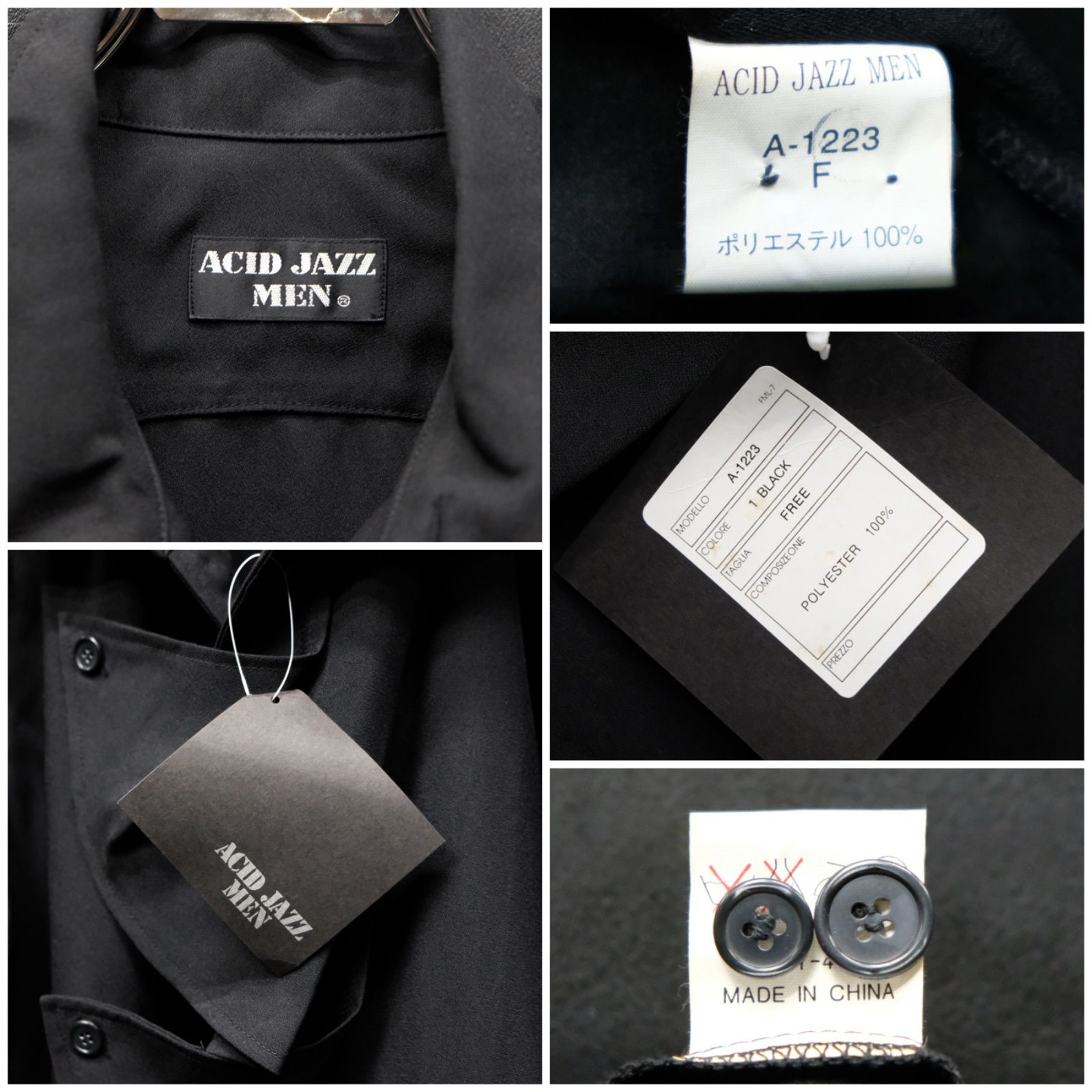 90s ACID JAZZ MEN ドレープデザイン シャツコート デッド 90s ACID JAZZ MEN ドレープデザイン シャツコート デッド