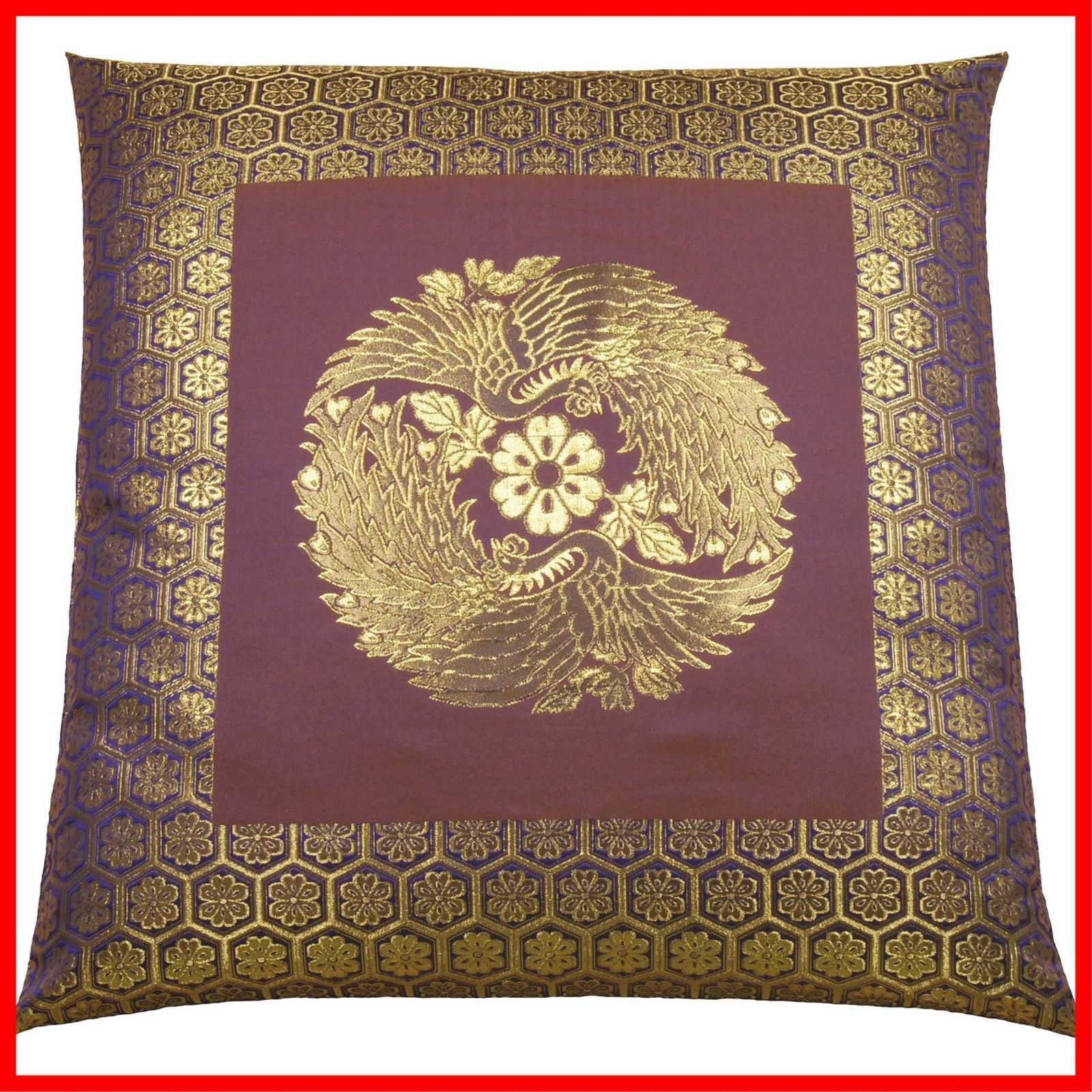 御前座布団 唐草金通 紫 No.47 仏壇 座布団 御前座布団 「唐草金通 紫」 No.47⁄座布団 仏間