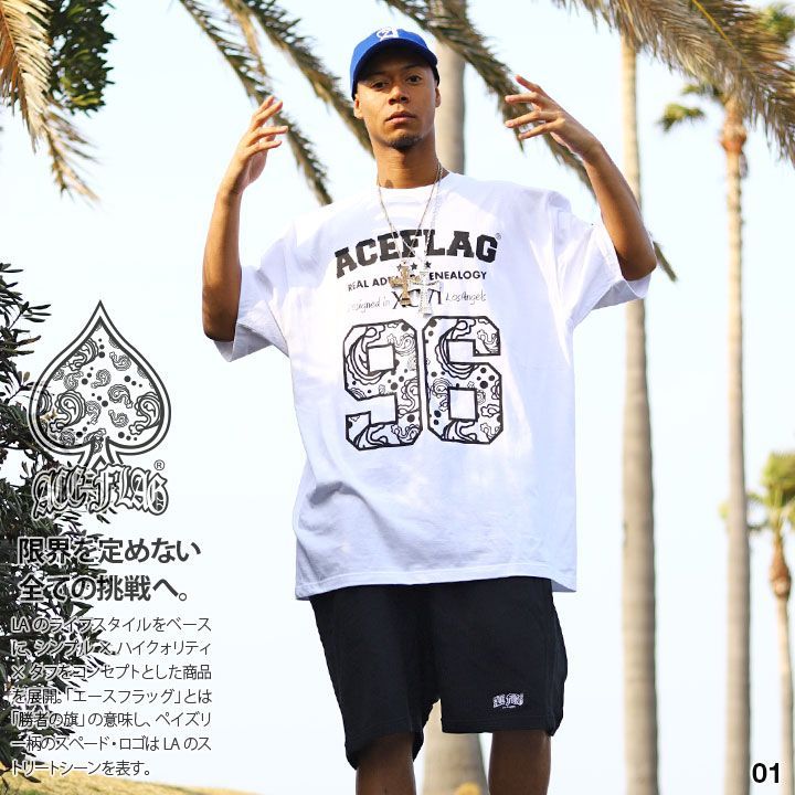 ACE FLAG 上下セット 半袖 ブランド Tシャツ ハーフパンツ 上下 メンズ