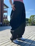 セレクト品 Drawstring cargo pants black ドローストリング カーゴパンツ