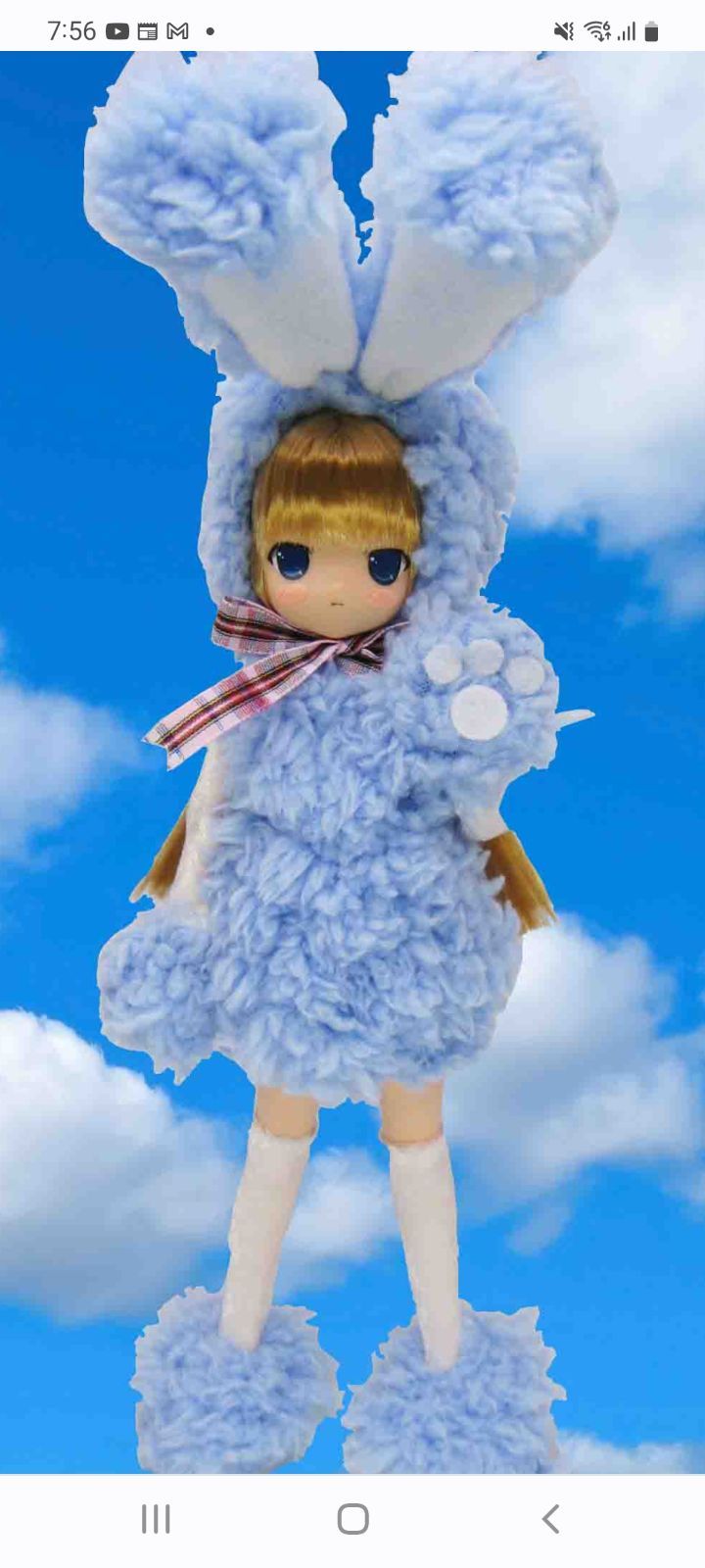 ちぃちちゃん うさぐるみポッピンカラーブルー - メルカリ 