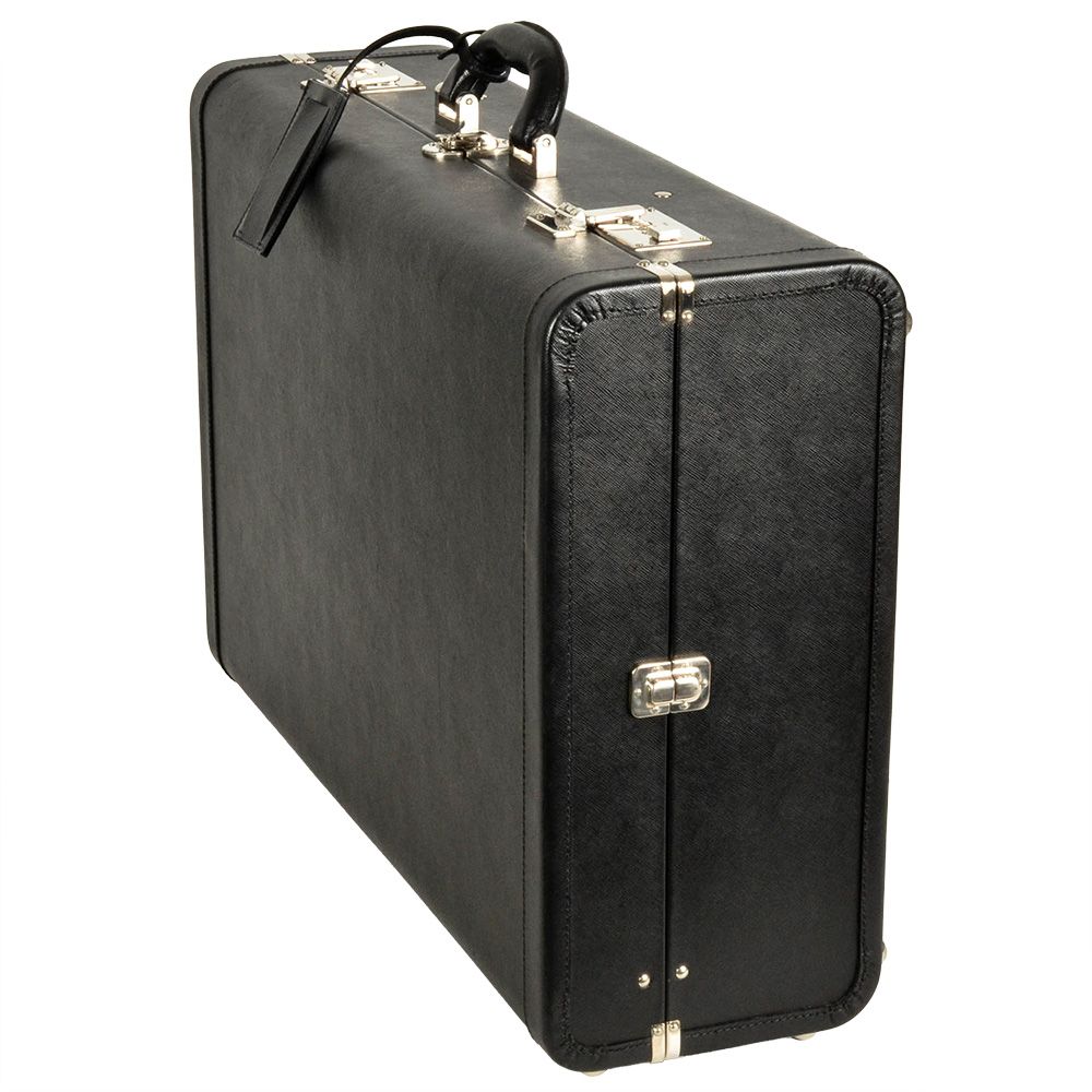 プラダ PRADA トランクケース トランク レザー ブラック シルバー金具 ダイヤルロック