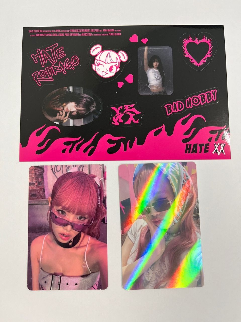 イェナ YENA HATE XX トレカ ステッカー シール セット 公式