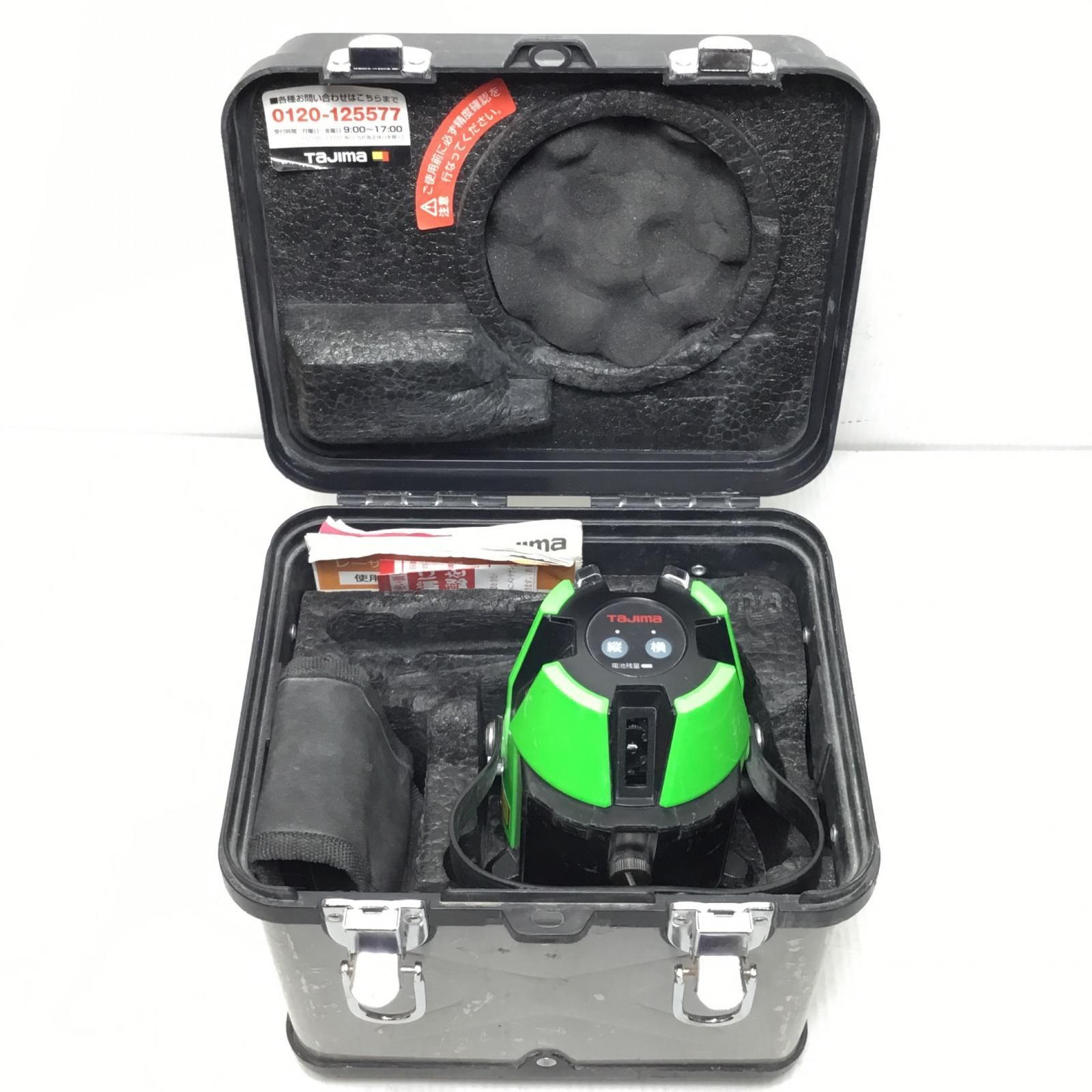 ΘΘTAJIMA タジマ レーザー機器 レーザー墨出し器 程度B 受光器 ケース付 ZEROG-KJY グリーン