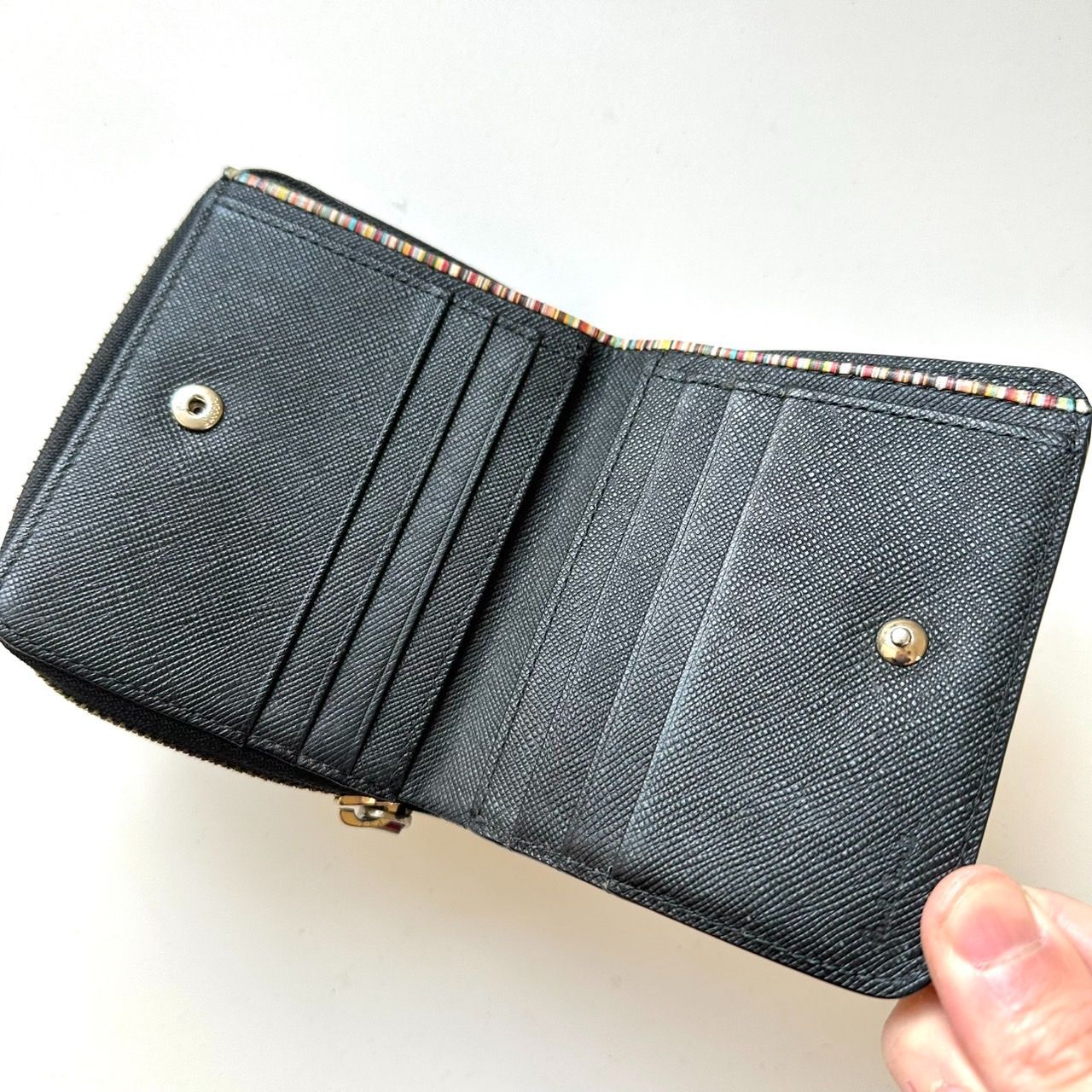 ポールスミス Paul Smith 二つ折り財布 ジップストローグレイン2