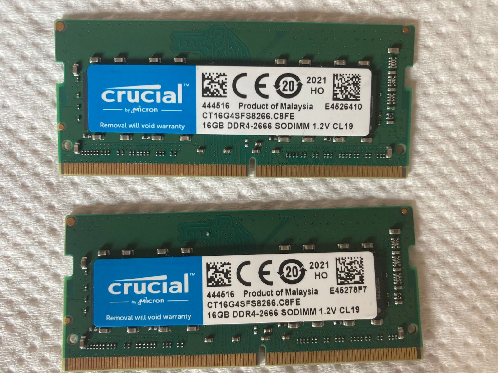 Crucial PC4-21300 (DDR4-2666）SODIMM 16GBPC/タブレット