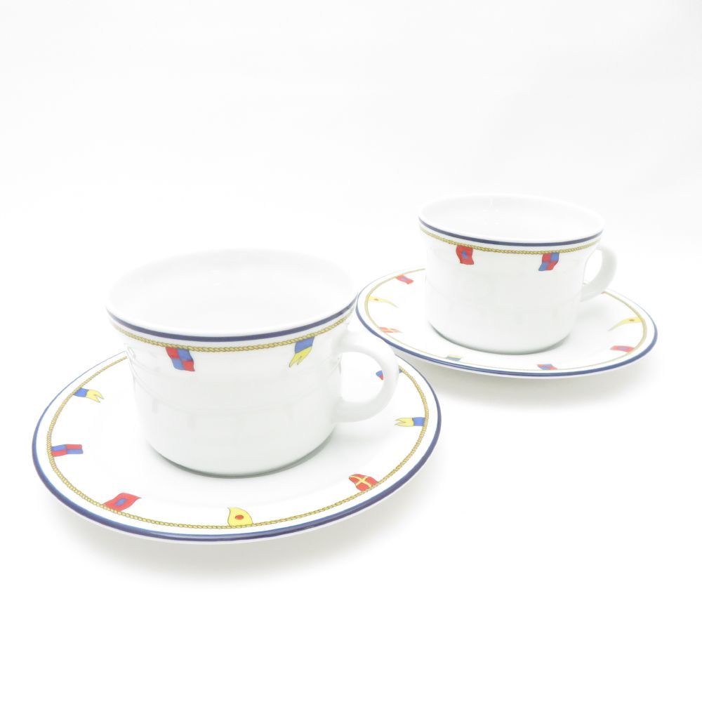 【美品】リチャードジノリ★クリッパー★デミタスC/S ペア Richard Ginori◇ペアデミタスカップ&ソーサー/クリッパー/ホワイト