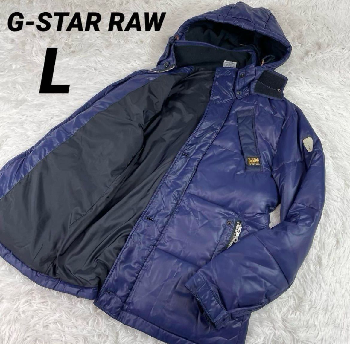 美品 G-STAR RAW 中綿 ロングコート L y2k ジースターロウ ダウン 
