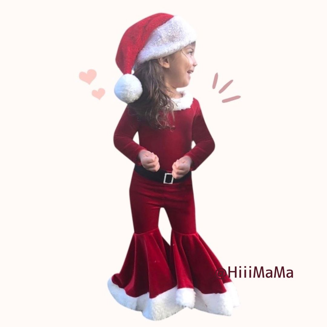 在庫わずか】 クリスマス フレア セットアップ サンタさん コスプレ  