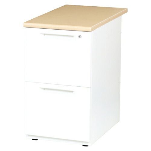 オフィスデスク ﾅﾁｭﾗﾙ/ﾎﾜｲﾄ LDC-WD2(NA) 4933178108109 ●外寸：幅４００×奥７００×高７００ｍｍ●仕様：２段 1個 43,700円