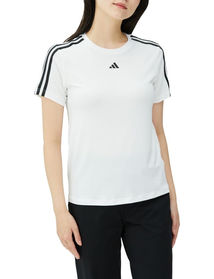 【新品・5営業日で発送】ADIDAS アディダス adidas WTRN W TR-ES 3ST Tシャツ 品番:BUT04 カラー:ホワイト／ブラック(IC5040) サイズ:J／XL