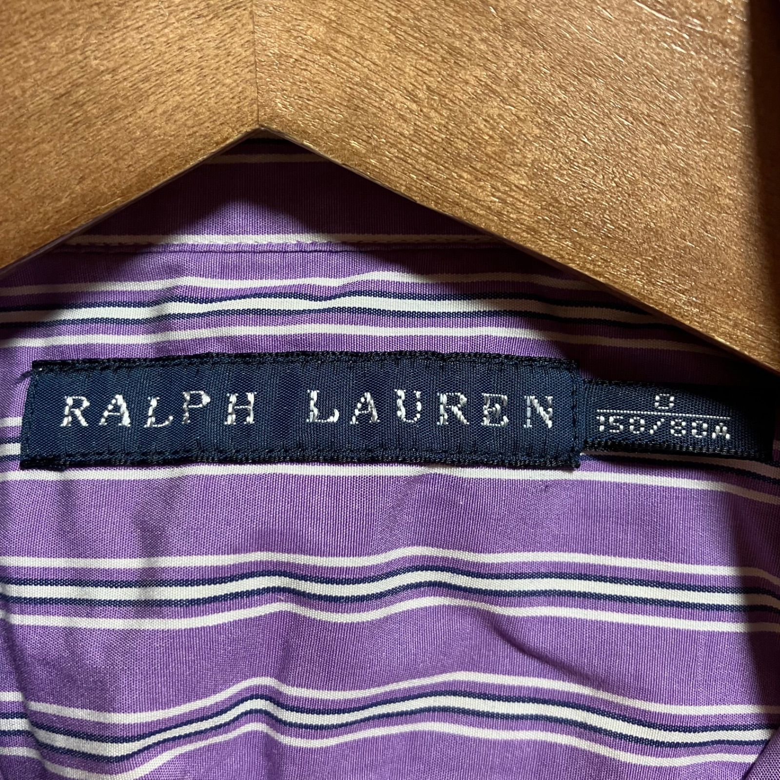 【新品】ラルフローレン レディース 半袖ストライプシャツ パープル ポニー刺繍 Ralph Lauren ラルフローレン ストライプ 半袖 シャツ ポニー
