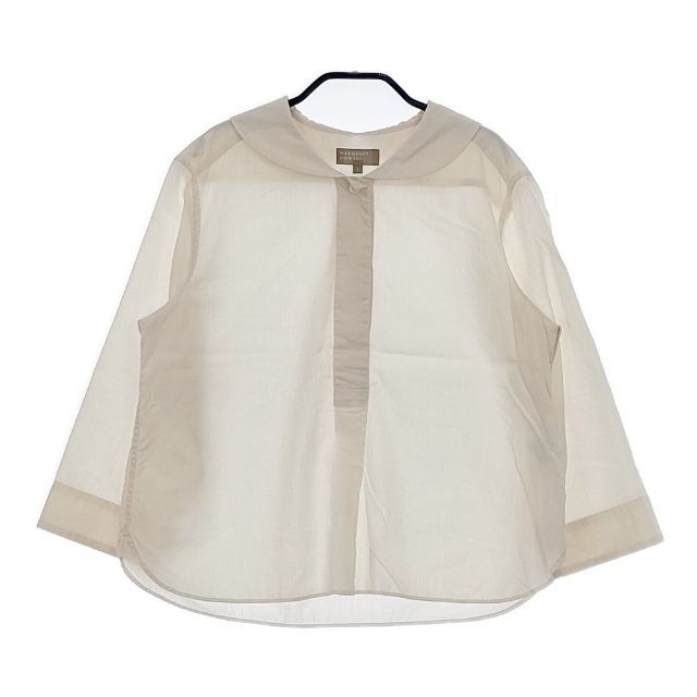 美品 OLD margaret howell コットン シャツ ベージュ 旧タグ】マーガレットハウエル レギュラーカラー シャツ