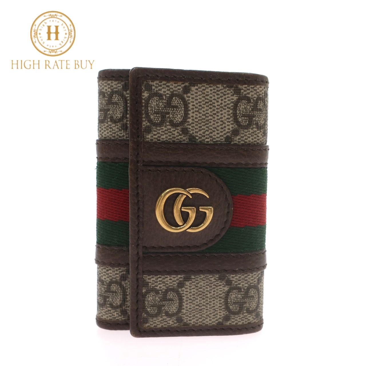 GUCCI　グッチ　キーケース　オフィディア　６連　シェリーライン　ブラウン GUCCI グッチ キーケース オフィディア GG シェリーライン