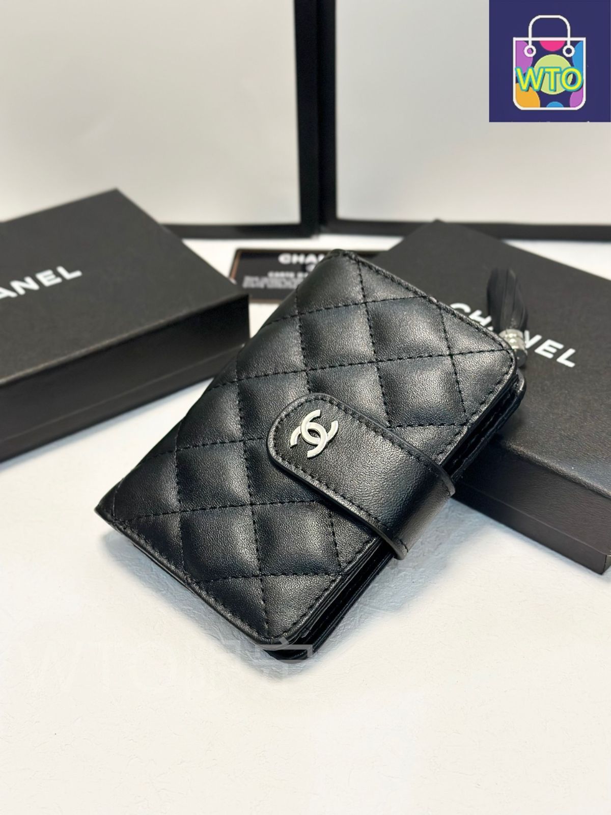【コンパクトでも収納力抜群♪】CHANEL ショートウォレット 財布 今日特価】Chanel シャネル 新作ショート財布 頭層小羊皮使用
