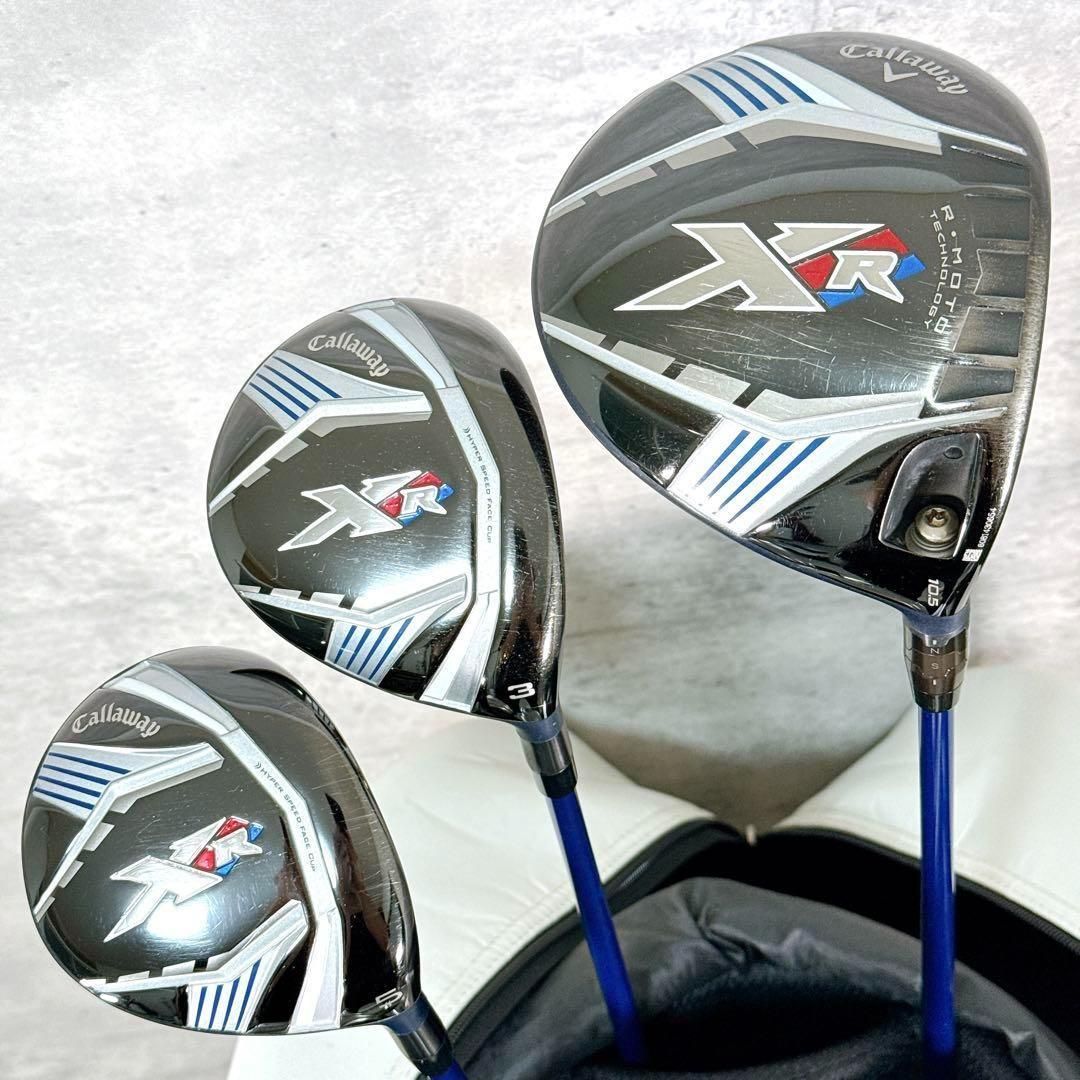 メンズ ゴルフクラブセット Callaway キャロウェイ XR NIKE ナイキ スリングショット フルセット キャディバッグ付き 10本 フレックスSR 男性 右利き K036