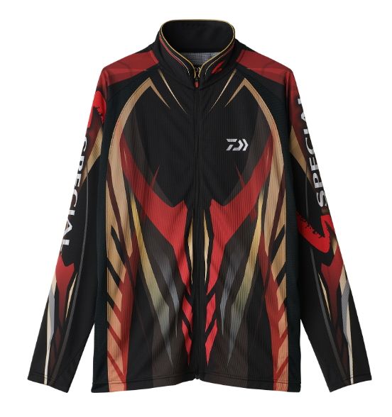 ダイワ ロングスリーブフルジップシャツ DE-7225 マグマブラック Mサイズ | 鮎 ウェア daiwa 釣具