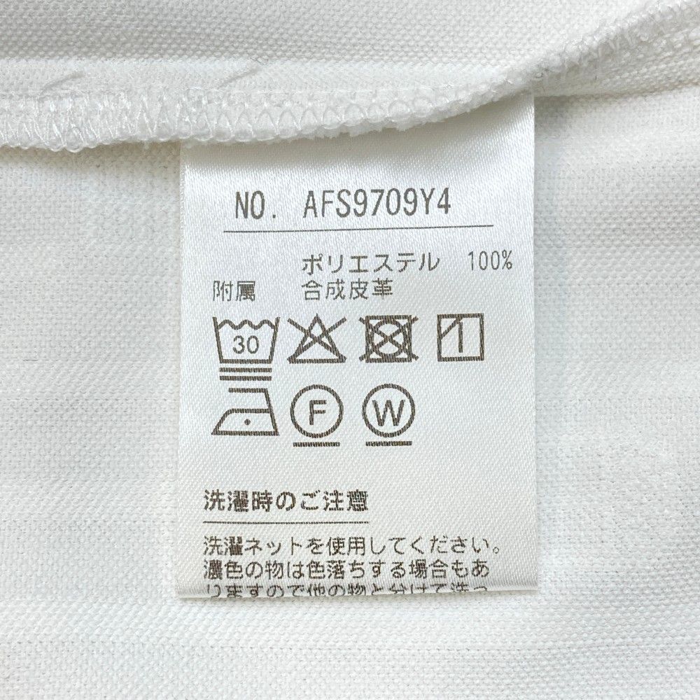 サイズ：L AND PER SE アンパスィ  半袖 ポロシャツ 総柄 ホワイト系 [240101441604] ゴルフウェア レディース ストスト AND PER SE アンパスィ 半袖 ポロシャツ 総柄 ホワイト系 サイズ