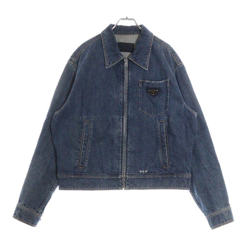 22AW PRADA プラダ トライングルロゴ デニム ベスト PRADA デニムベスト トライアングルロゴ 登坂広臣さん着用