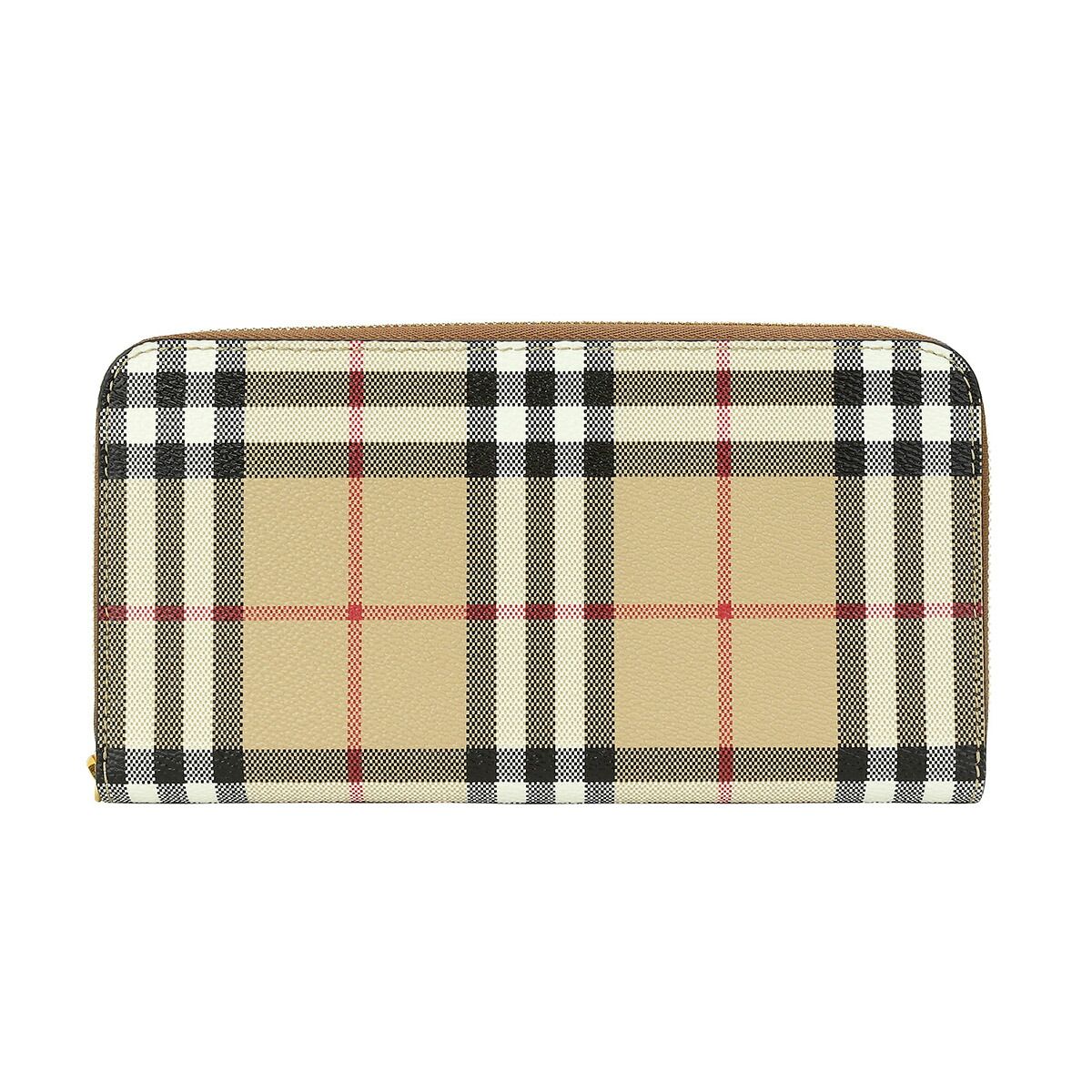 新品 バーバリー BURBERRY 長財布 ラウンドジップウォレット アーカイブベージュ／ブライアーブラウン 新品 バーバリー BURBERRY 長財布 ラウンドジップウォレット