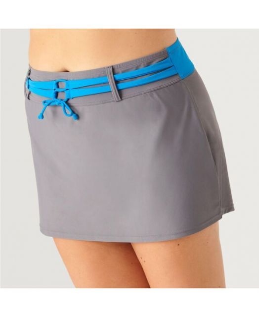 フリー カントリー レディース スカート ボトムス Plus Size Drawstring Swim Skirt Cloud grey-caribbean blue