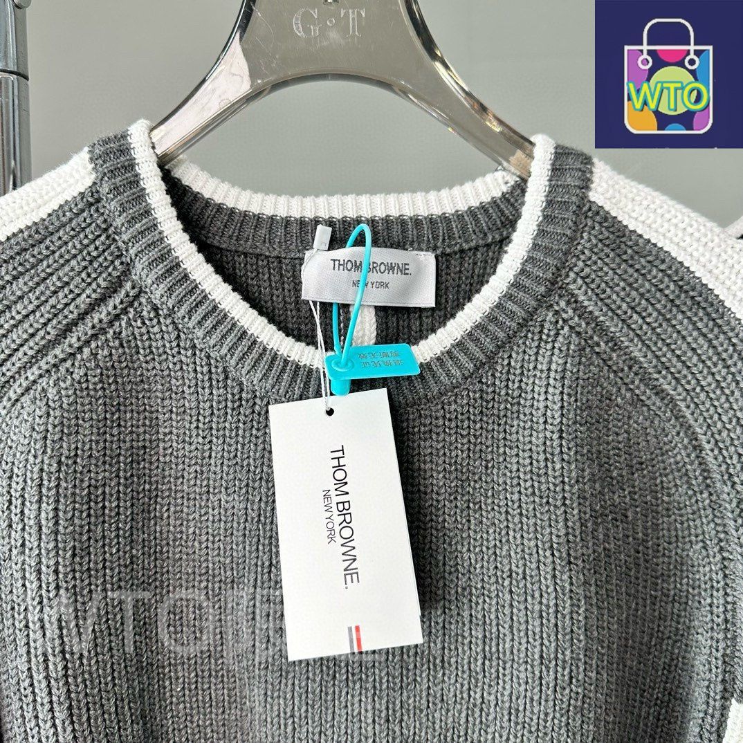【レア・超美品】THOM BROWNE カシミヤ マルチカラーニット（サイズ0） Thom Browne風 ストライプニットセーター [本日特価|新品未使用