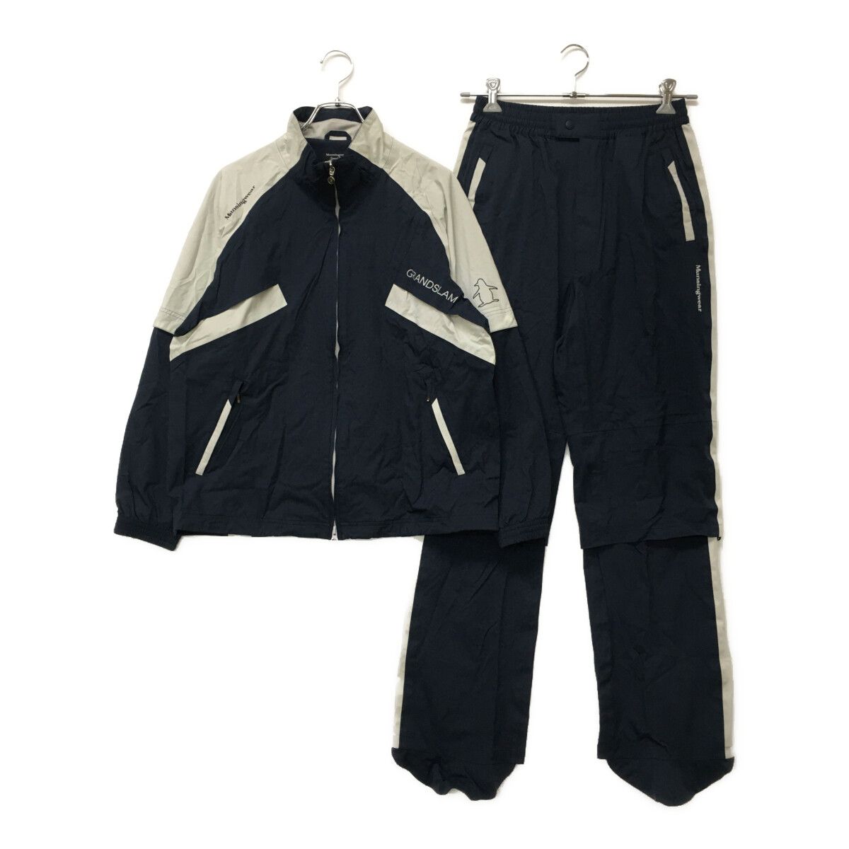 中古 メンズ マンシングウェア Munsing wear レインウエア L 紺