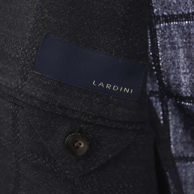 ラルディーニ LARDINI ウインドウペン ウール 3B テーラードジャケット 背抜き 46 チャコール /ES □OS □AD - メルカリ