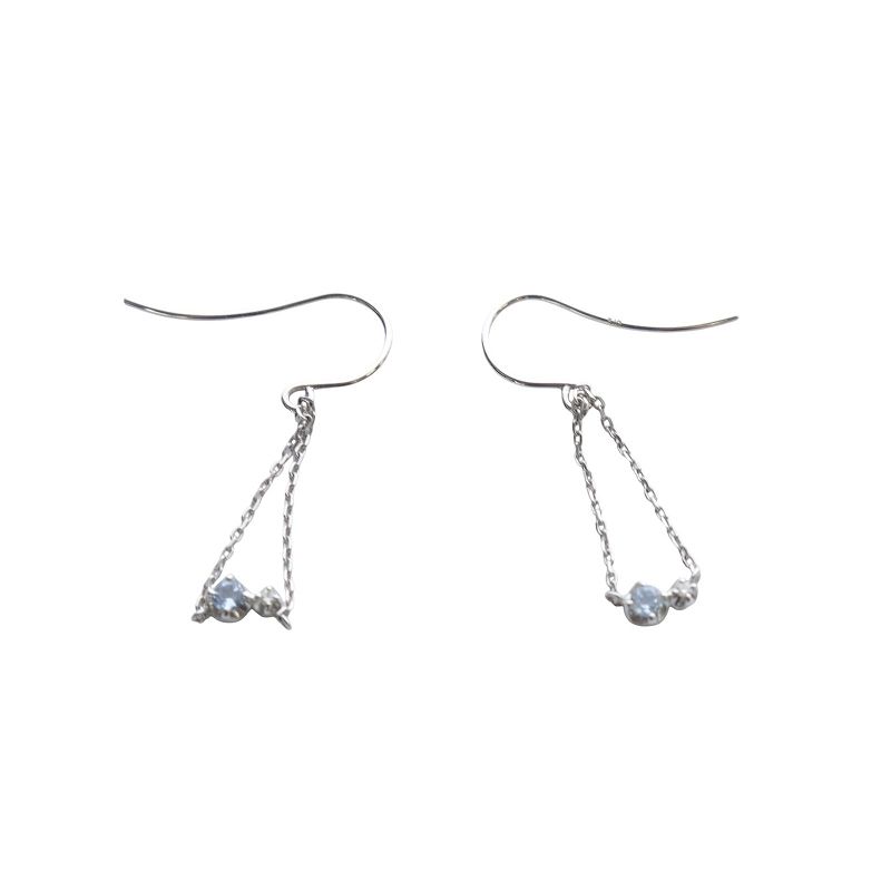 ヴァンドーム青山 K10アクアマリン ピアス VENDOME AOYAMA ヴァンドーム青山 アクアマリン ピアス K10 WG