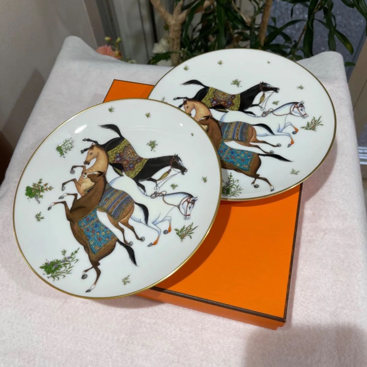 新品】【未使用品】HERMES エルメスデザートプレート シュヴァル