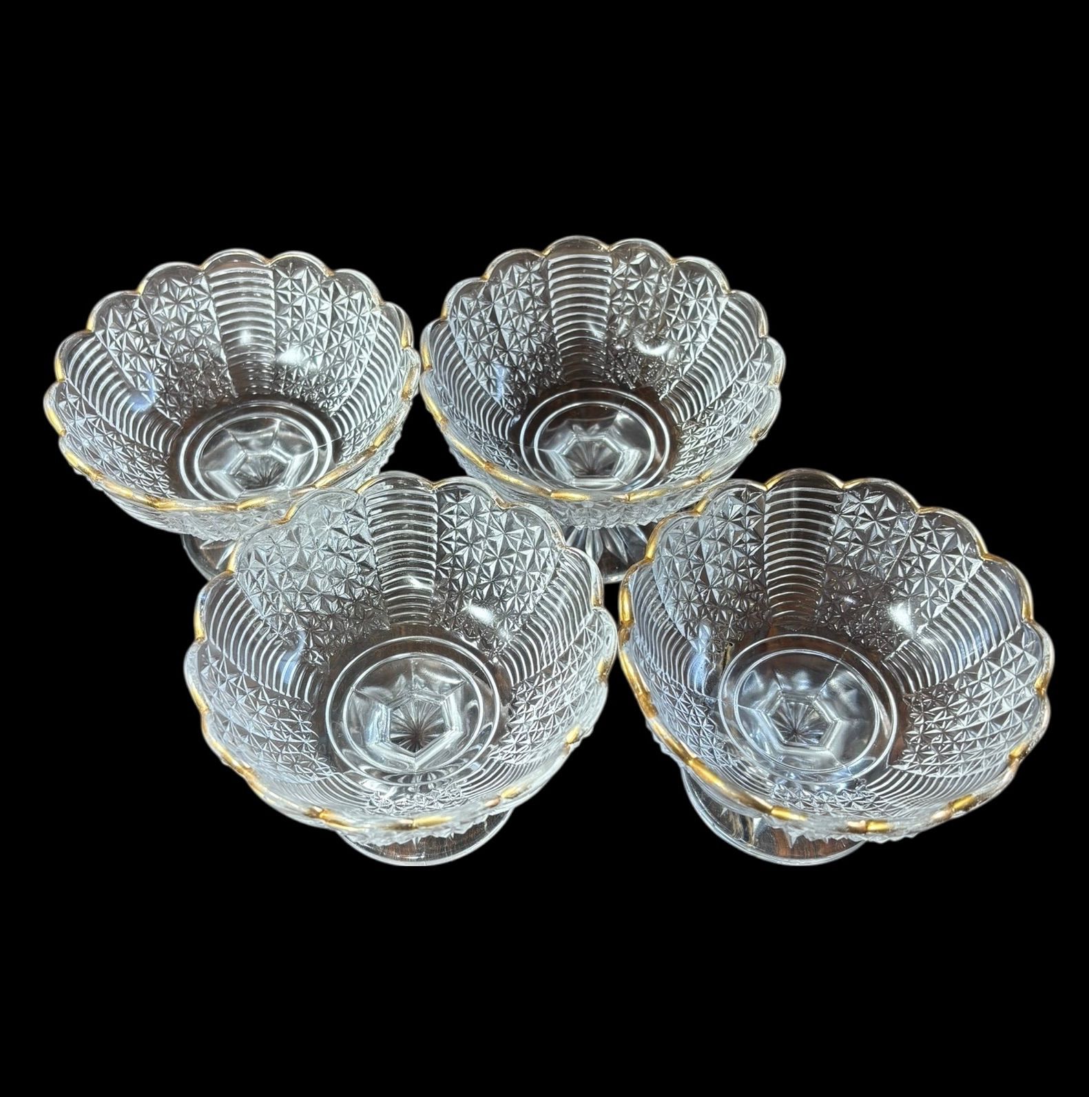 骨董 琉球ガラス 沖縄ガラス 現代の名工 稲嶺盛吉 希少 脚付 ゴブレット1