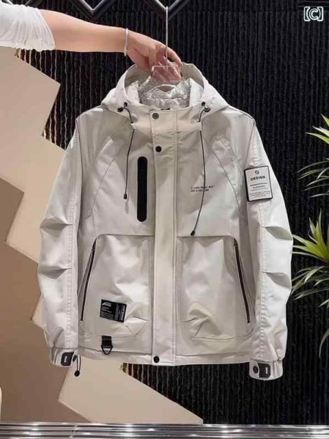 2XL 秋冬 コーデ メンズ 服 シンプル ファッション オシャレ 大人 かっこいい 大きいサイズ ストリート 紳士服 カジュアル コットン ワークウェア フード付き 衣類 ヘビー ジャケット コットン ジャケット KANDAIZUMI_COM