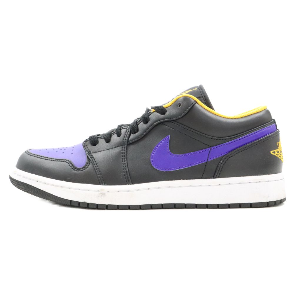 NIKE ナイキ AIR JORDAN 1 LOW 553558-075 エアジョーダン 1 ローカットスニーカー ブラック/パープル US9.5/27.5cm NIKE (ナイキ) AIR JORDAN 1 LOW 553558-075 エアジョーダン 1