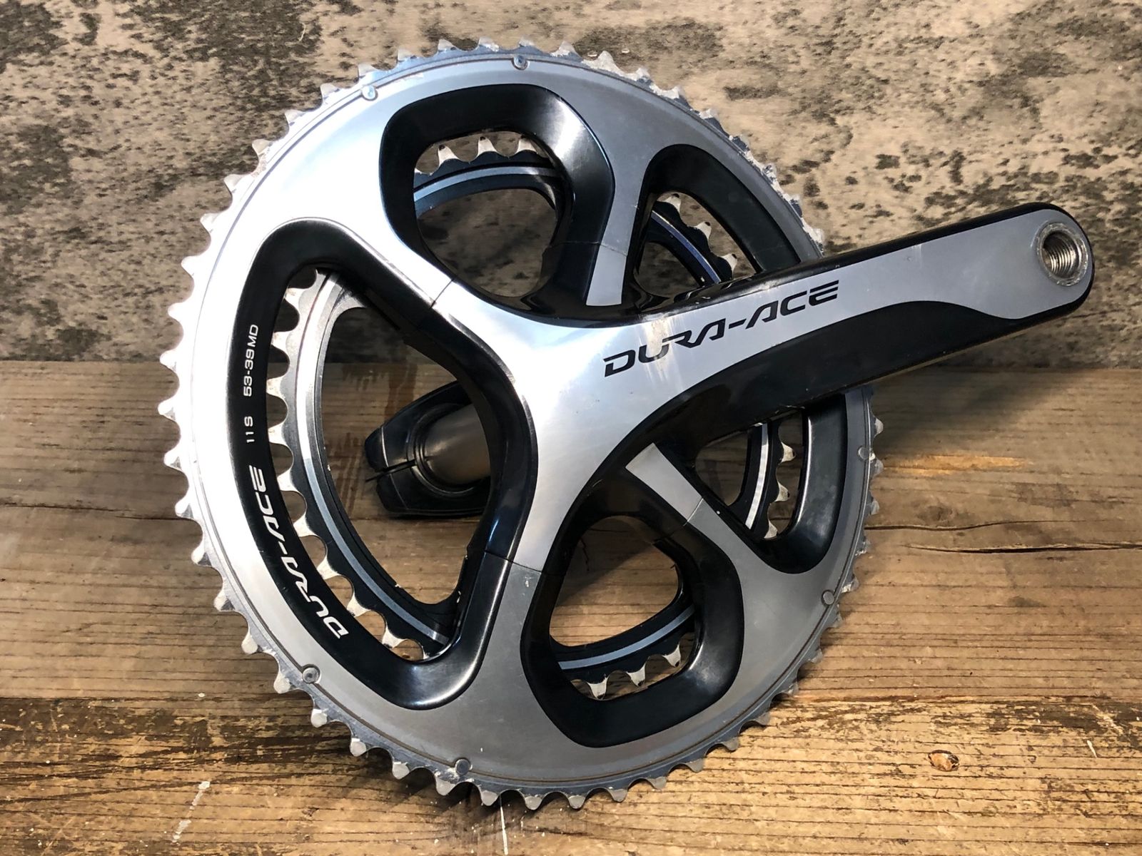 IV272 シマノ SHIMANO デュラエース DURA-ACE FC-9000 クランクセット 170mm 53|39T リコール点検済み 歯の摩耗大