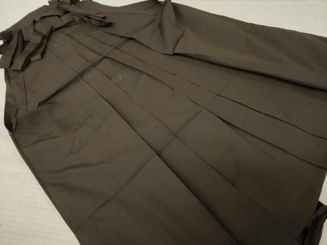 平和屋着物●男性 馬乗り袴 縞 正絹 AABA9763ck