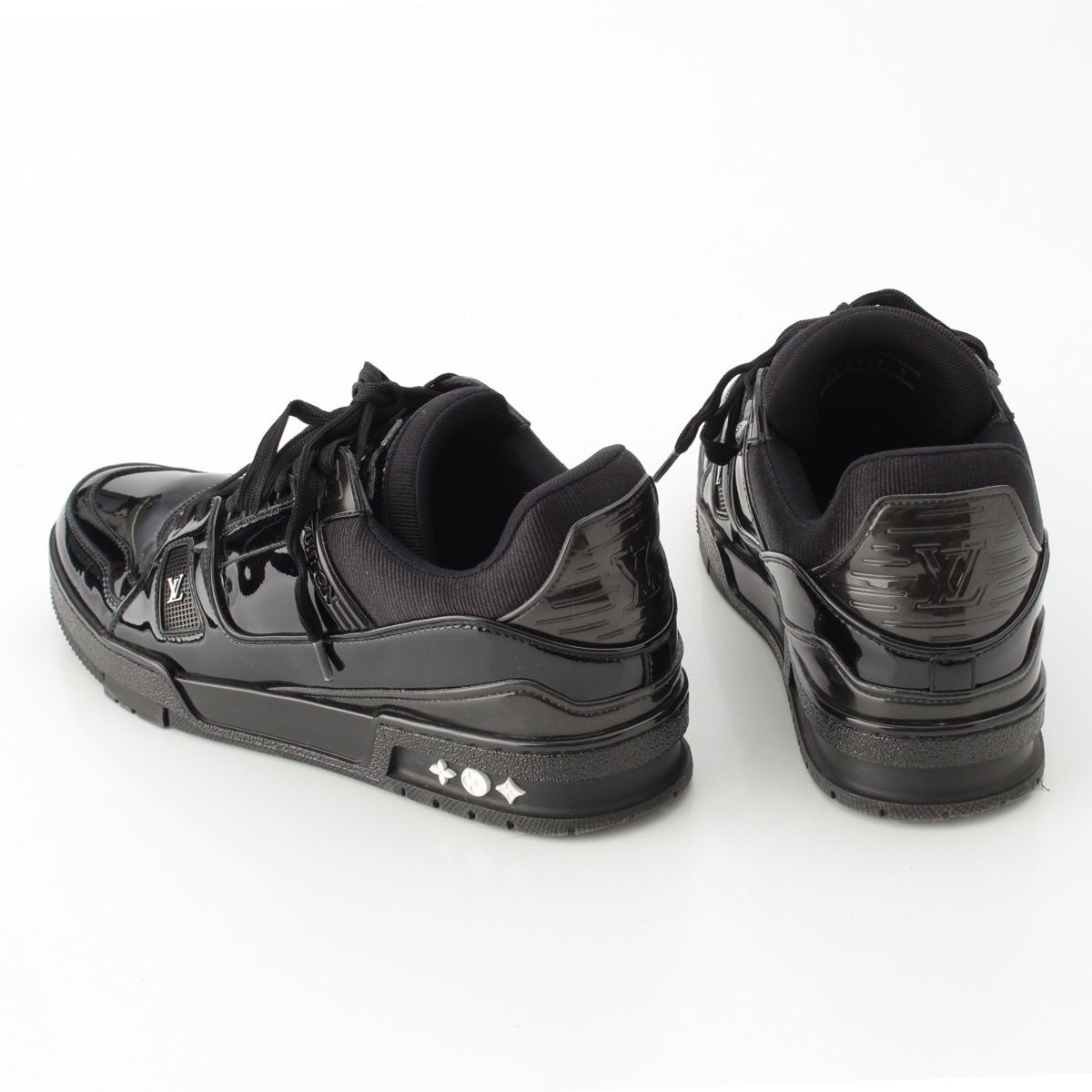 ルイヴィトン LVトレイナーライン パテントレザー ロゴ スニーカー  