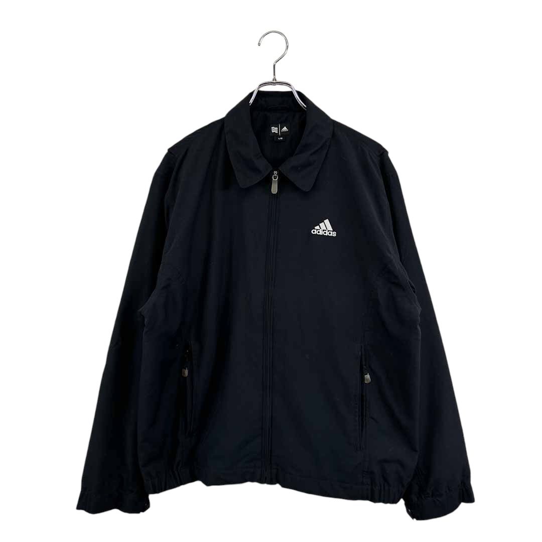 Adidas◇トラックジャケット ジャージ アディダス 無地 ブラック Adidas◇トラックジャケット ジャージ アディダス 無地 ブラック