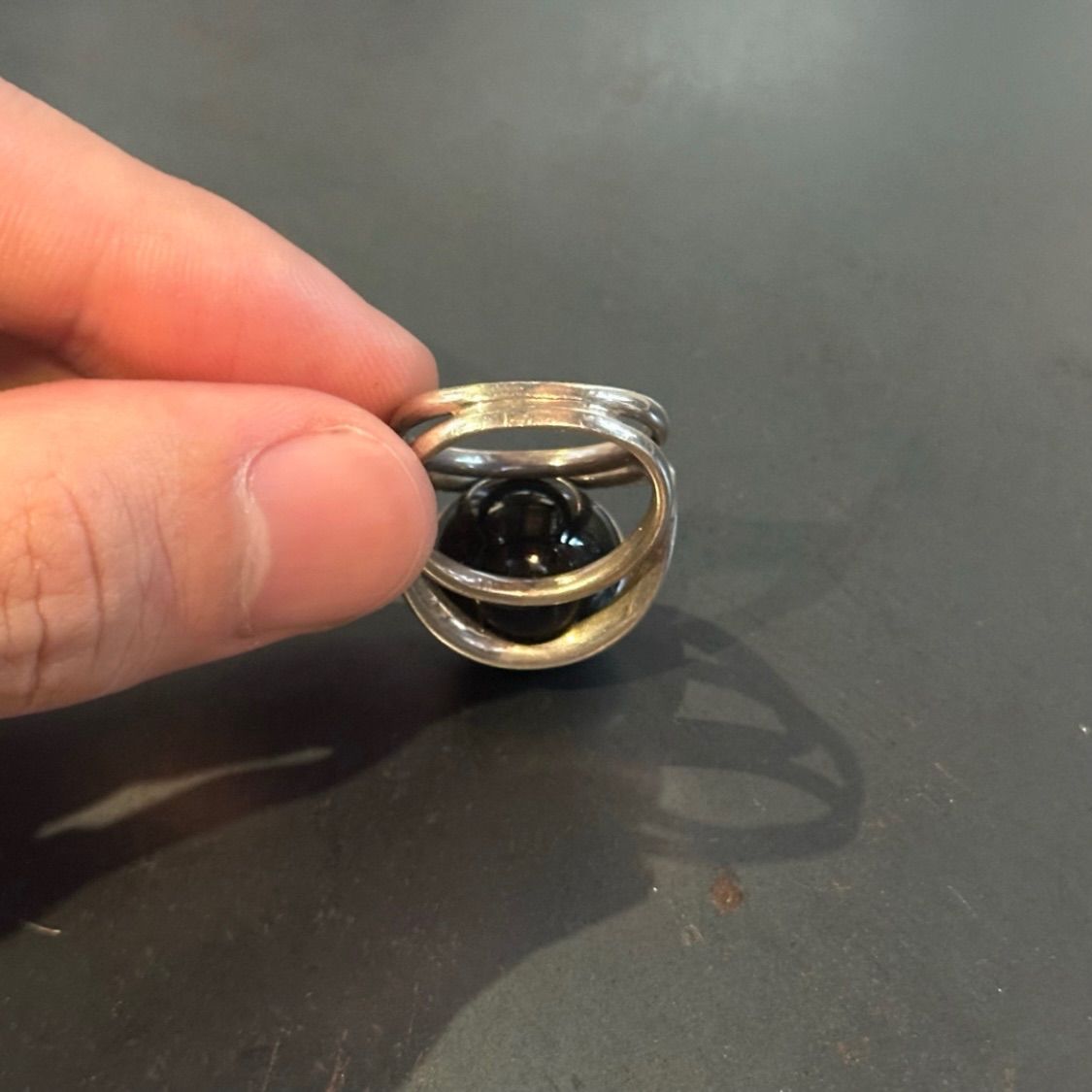 SILVER925 BIG SPHERE ONYX RING/シルバー/リング SILVER925 BIG SPHERE ONYX RING/シルバー/リング SILVER925 BIG