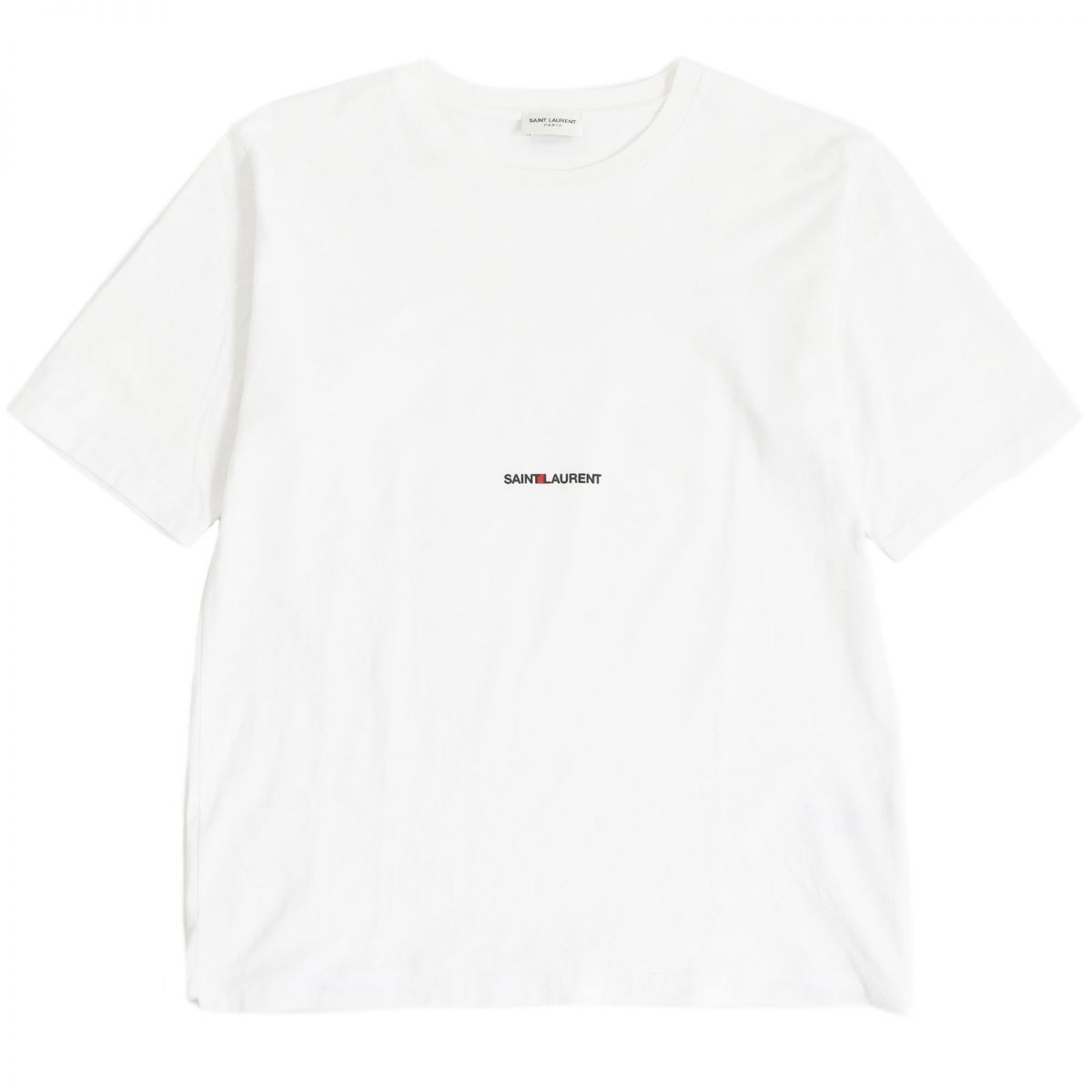 正規品新品☆Saint Laurent☆ロゴコットン半袖Tシャツ☆XL☆ホワイトクルーネック