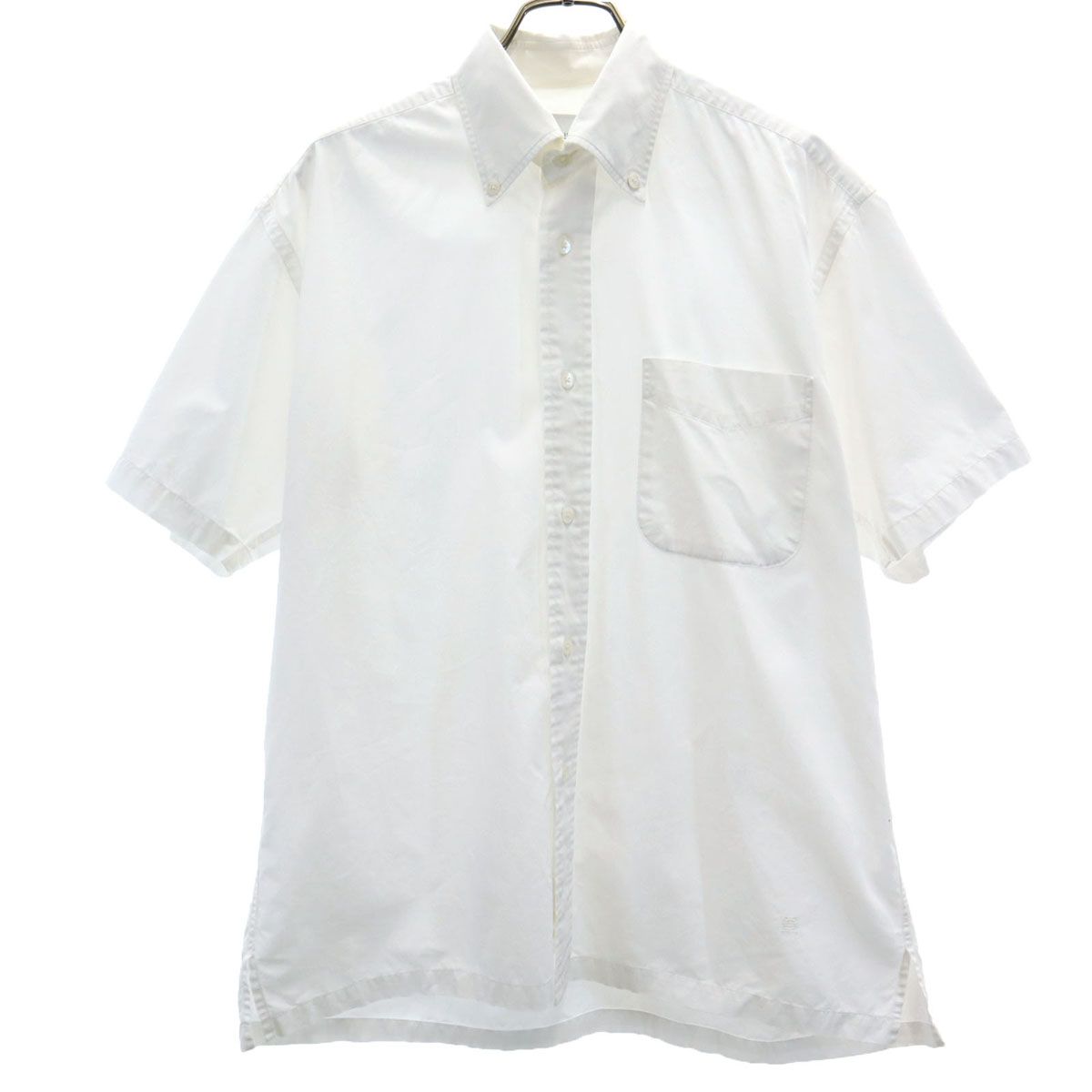 GIVENCHY ジバンシィ 半袖 ボタンダウンシャツ 46 ホワイト メンズ 