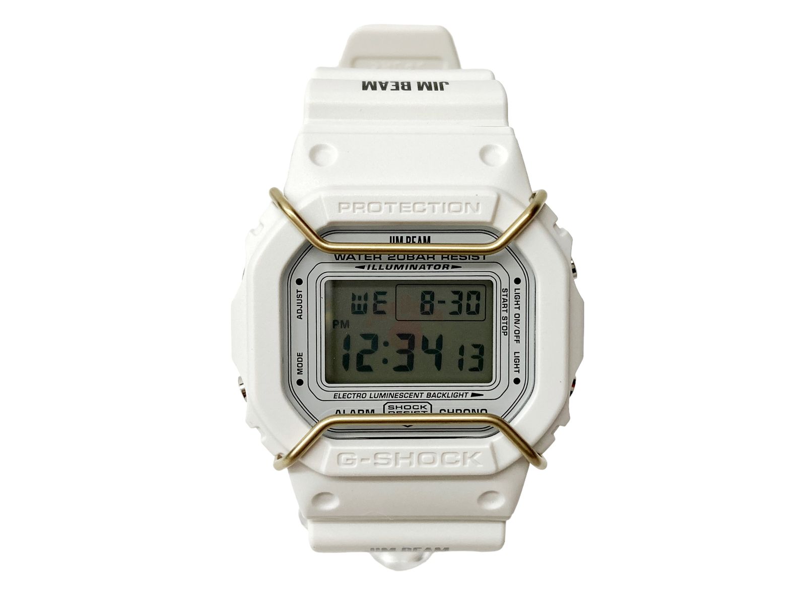 カシオジーショックG-SHOCKメンズデジタル腕時計ホワイトジム・ビーム5600付属品無し