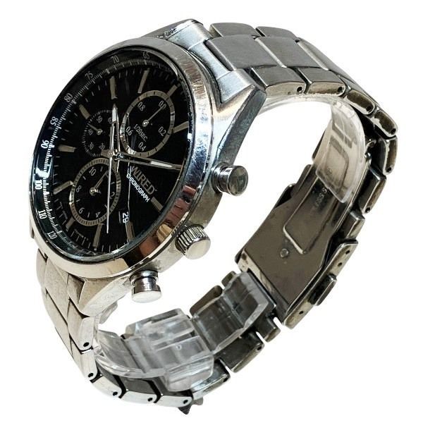 セイコー ワイアード 7T92-0SM0 クォーツ クロノグラフ 時計 腕時計 メンズ