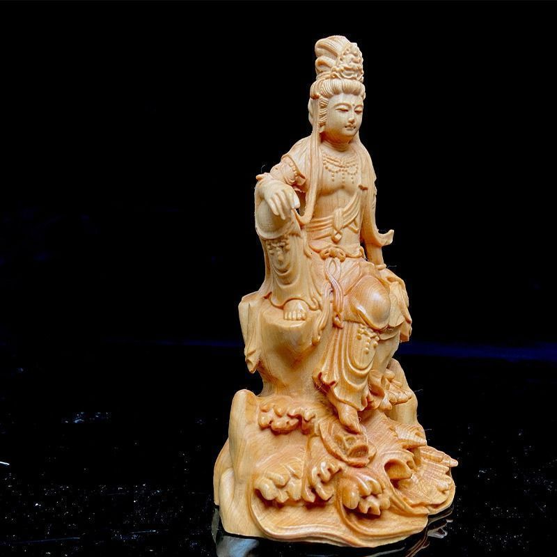 観音 菩薩　紅檀　木彫　置物　仏像 彫刻 開運 骨董 インテリア　アンティーク 観音菩薩 神 仏 仏像 置物 オブジェ 木彫 木製 彫刻 装飾品 風水