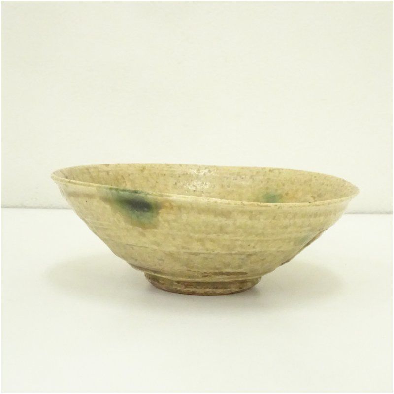 山口錠鉄造 黄瀬戸平茶碗（共箱） 茶道 抹茶 おしゃれ 抹茶茶碗